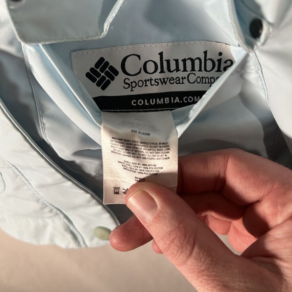 Columbia Coat Women's Small Light Blue Full Zip Winter Jacket - Picture 6 of 9